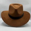 Australian cowboy hat waterproof cognac brown western style