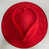 Heart Crown Fedora Hat Western Style