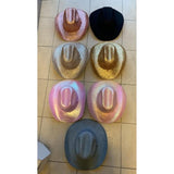 White Cowboy Hat Sparkle Iridescent Style