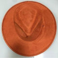 Teardrop Crown Fedora Hat Western Style Orange