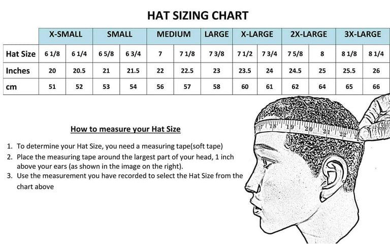 Hat size reference
